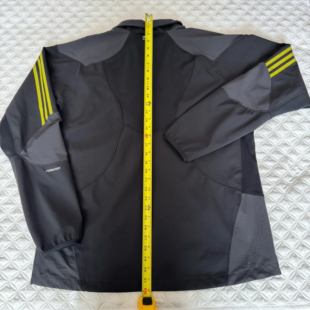 Adidas Men's Formotion Running Black Yellow Full Zip Jacket Size XXL - Picture 11 of 15